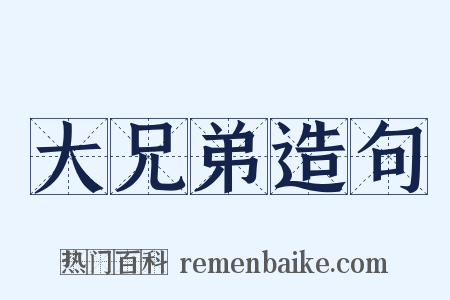 大兄弟造句是什么意思的图片